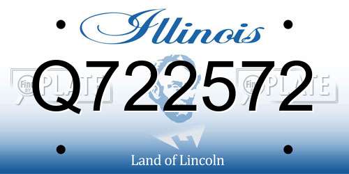 Q722572 Illinois License Plate