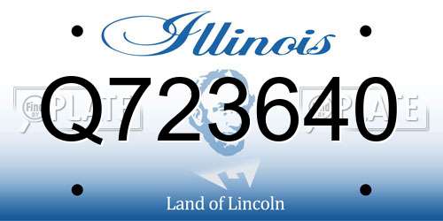 Q723640 Illinois License Plate