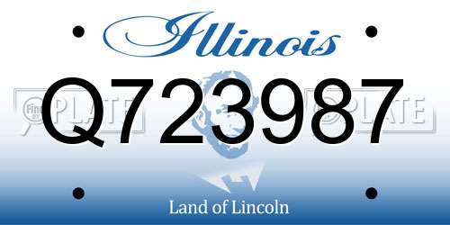 Q723987 Illinois License Plate