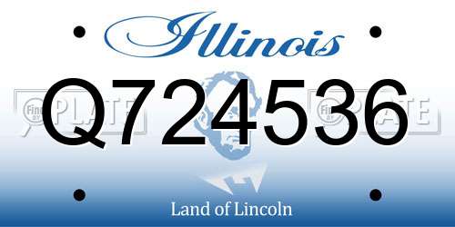 Q724536 Illinois License Plate