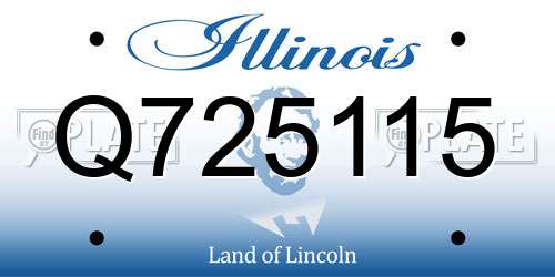 Q725115 Illinois License Plate