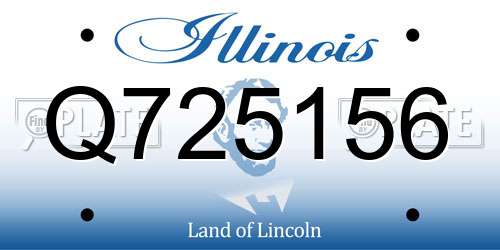 Q725156 Illinois License Plate