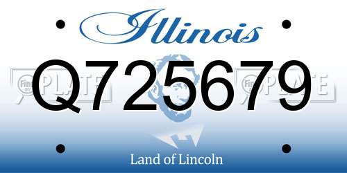 Q725679 Illinois License Plate