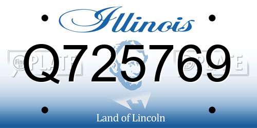 Q725769 Illinois License Plate