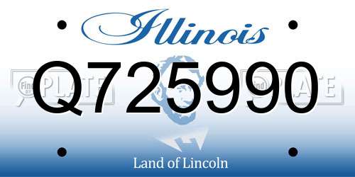 Q725990 Illinois License Plate