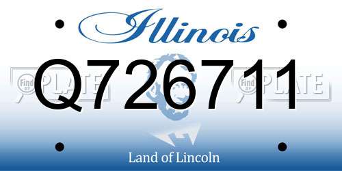Q726711 Illinois License Plate