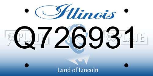 Q726931 Illinois License Plate