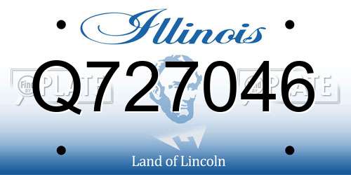 Q727046 Illinois License Plate