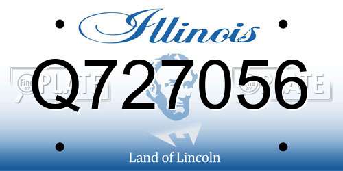 Q727056 Illinois License Plate