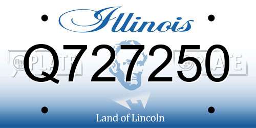 Q727250 Illinois License Plate