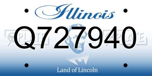 Q727940 Illinois License Plate