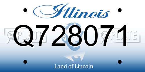 Q728071 Illinois License Plate