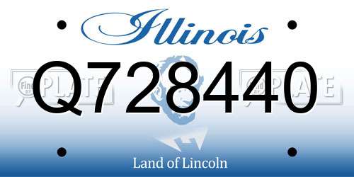 Q728440 Illinois License Plate