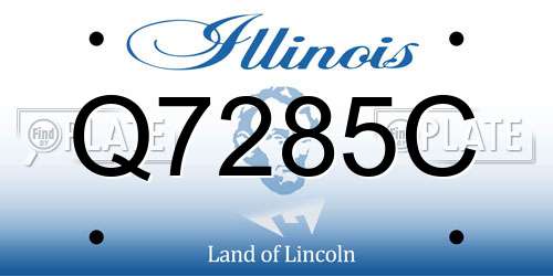 Q7285C Illinois License Plate
