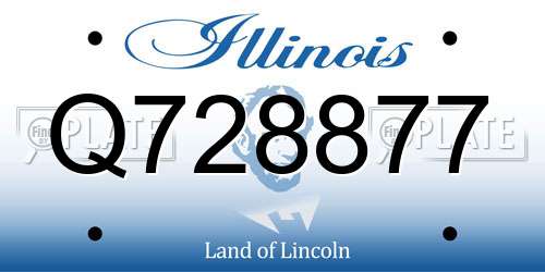 Q728877 Illinois License Plate