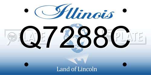Q7288C Illinois License Plate