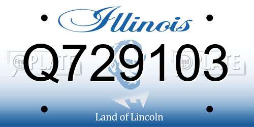 Q729103 Illinois License Plate