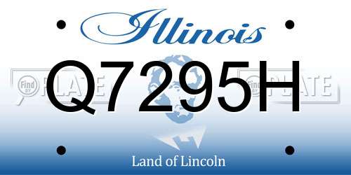 Q7295H Illinois License Plate