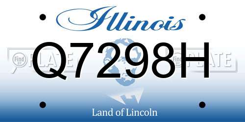 Q7298H Illinois License Plate