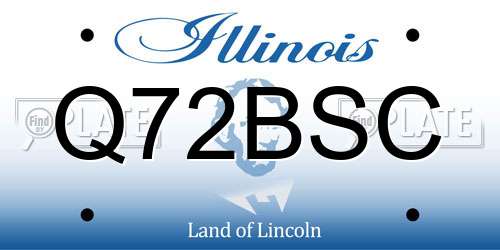 Q72BSC Illinois License Plate