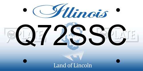 Q72SSC Illinois License Plate