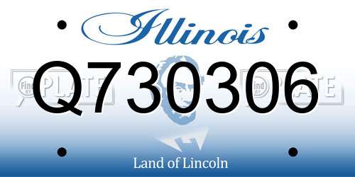 Q730306 Illinois License Plate