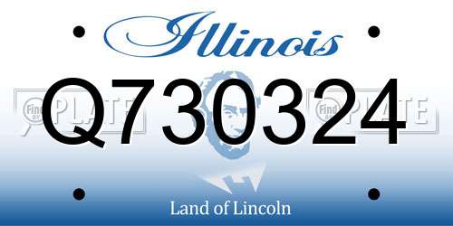 Q730324 Illinois License Plate