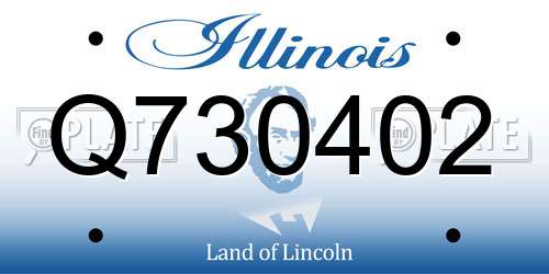 Q730402 Illinois License Plate