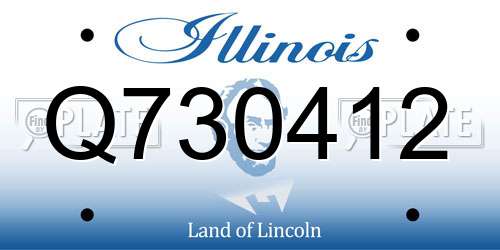 Q730412 Illinois License Plate