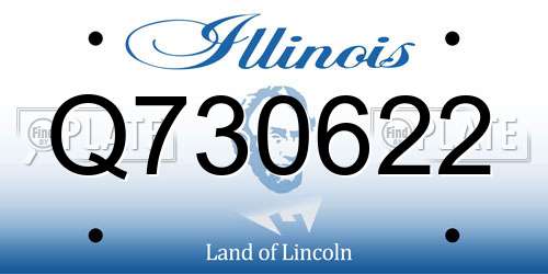 Q730622 Illinois License Plate