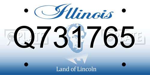 Q731765 Illinois License Plate
