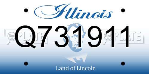Q731911 Illinois License Plate