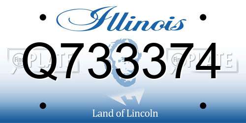 Q733374 Illinois License Plate