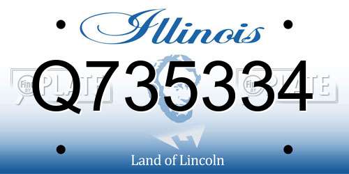Q735334 Illinois License Plate