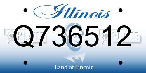 Q736512 Illinois License Plate