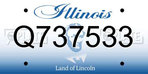 Q737533 Illinois License Plate