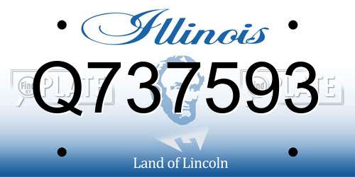 Q737593 Illinois License Plate