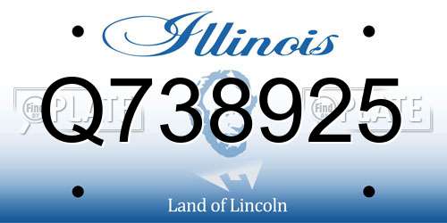 Q738925 Illinois License Plate