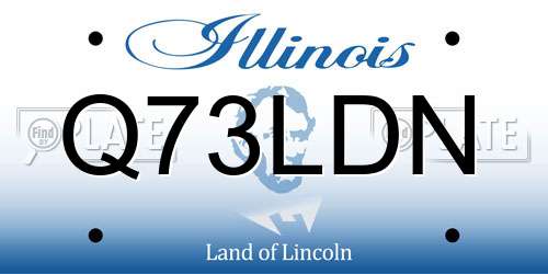 Q73LDN Illinois License Plate