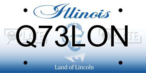 Q73LON Illinois License Plate