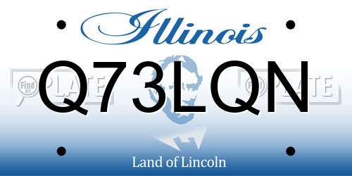 Q73LQN Illinois License Plate