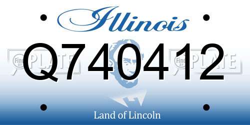 Q740412 Illinois License Plate