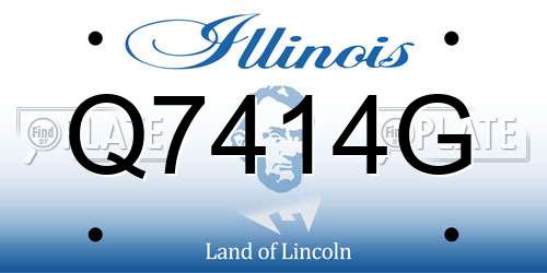 Q7414G Illinois License Plate