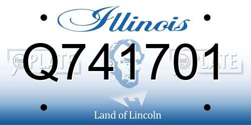 Q741701 Illinois License Plate