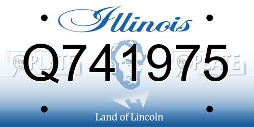 Q741975 Illinois License Plate