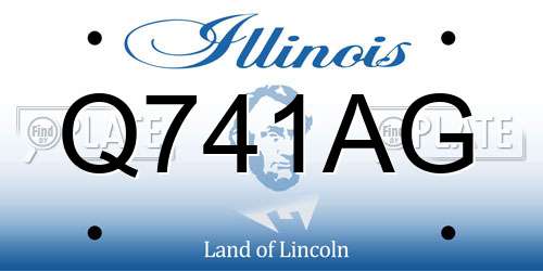 Q741AG Illinois License Plate