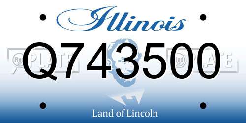 Q743500 Illinois License Plate