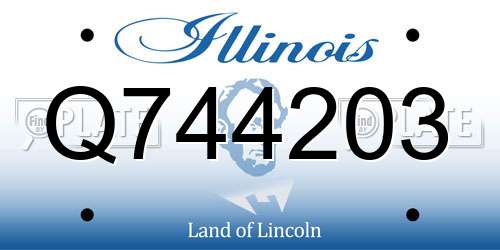 Q744203 Illinois License Plate