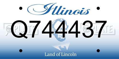 Q744437 Illinois License Plate