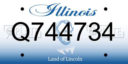 Q744734 Illinois License Plate